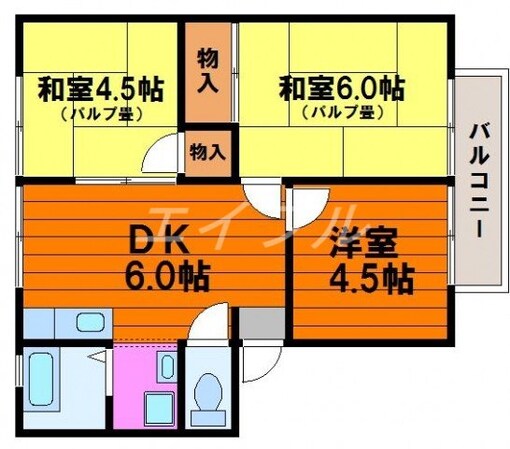 エレガンス西市　Eの物件間取画像